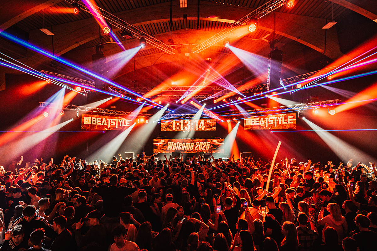 Lichtshow in der Halle